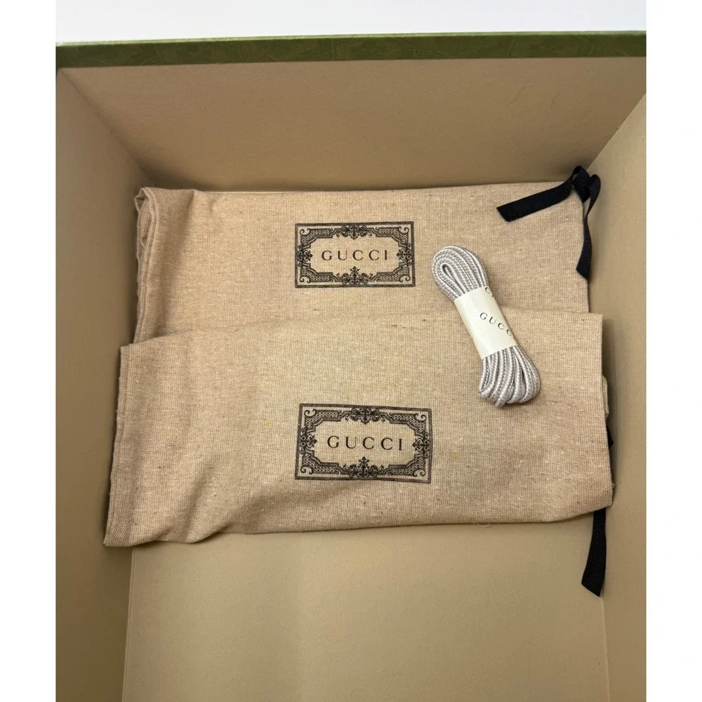 Gucci Run Sneaker White/Grey/Black Size 13 US 12 Gucci - Picture 6 of 6